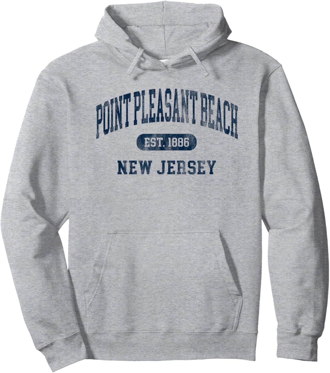 Vintage Point Pleasant Beach NJ Retro Preppy Throwback Hoodie - Hoodie | Ash