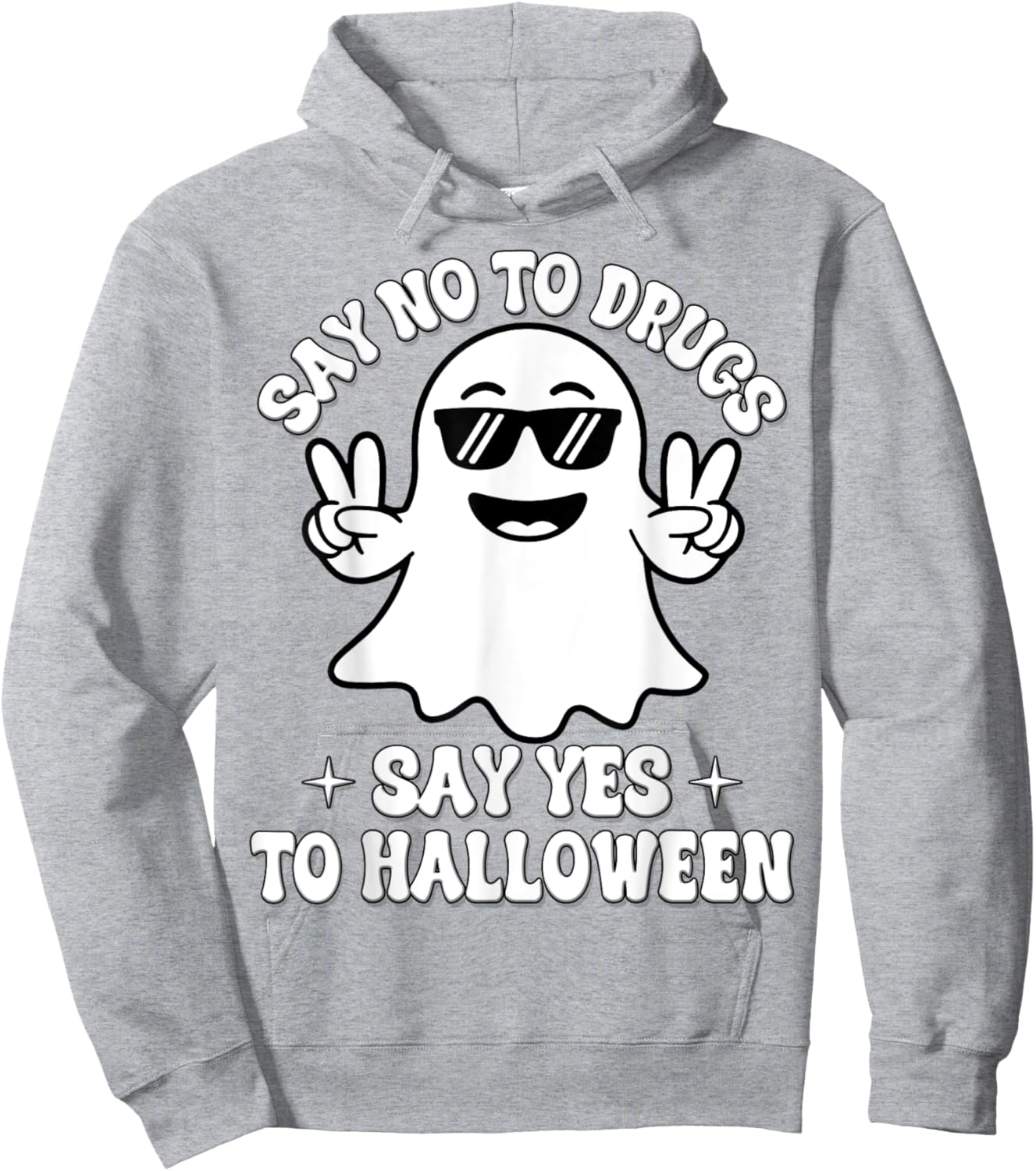 Say Not Drug-Free Say Yes To Halloween Red Ribbon Week Ghost Hoodie - Hoodie | Ash