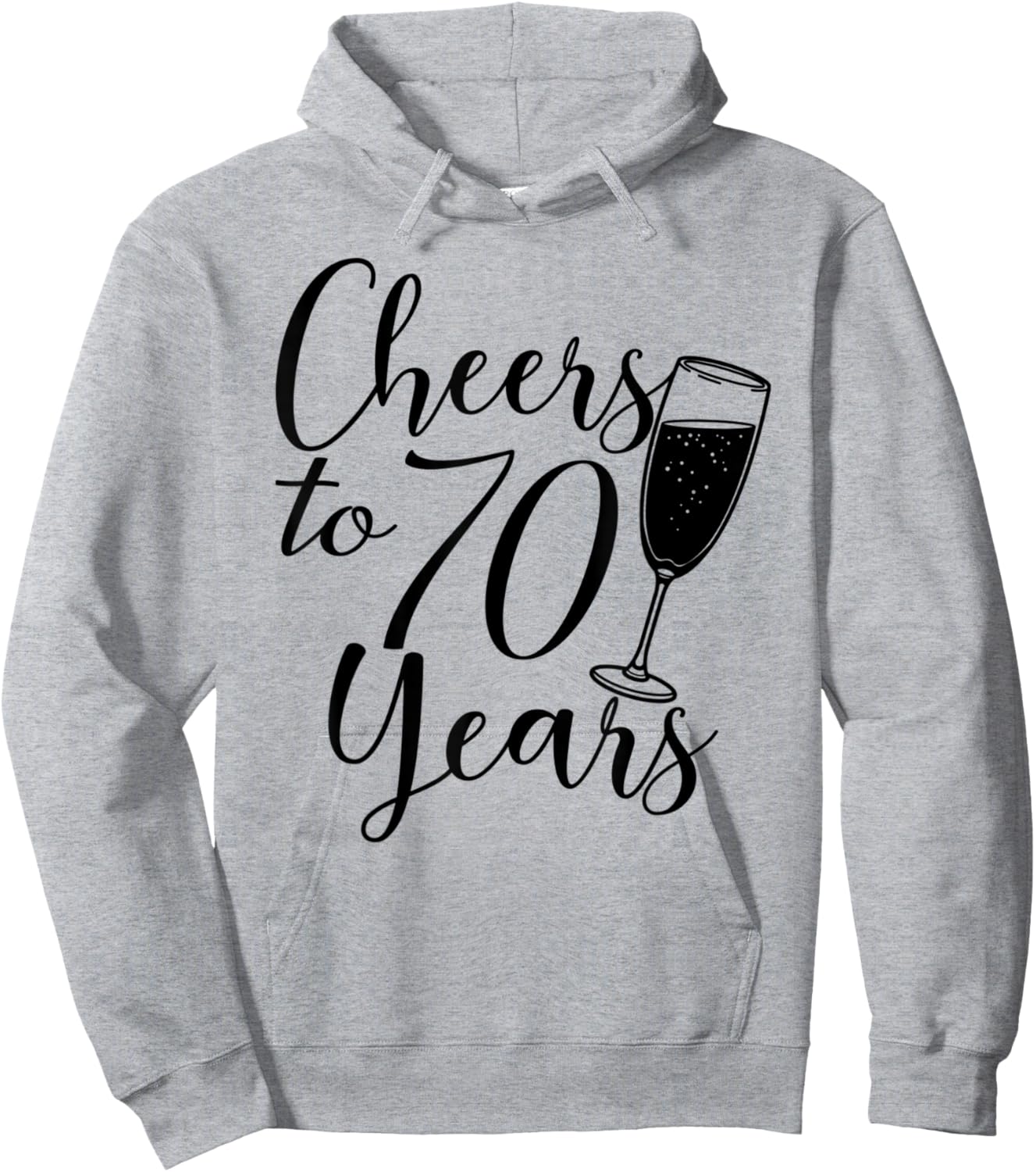 Cheers To 70 Years Men Anniversary 70th Birthday Hoodie - Hoodie | Ash