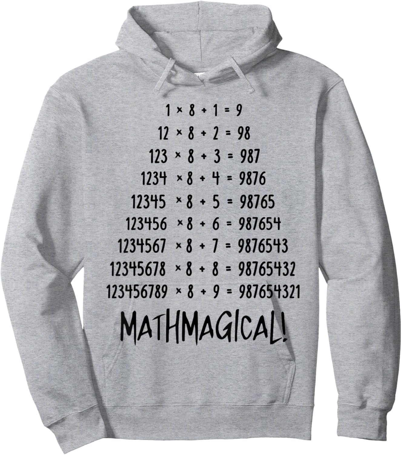 Mathmagical Christmas Math Teacher Pajamas Funny Math Pun Hoodie - Hoodie | Ash