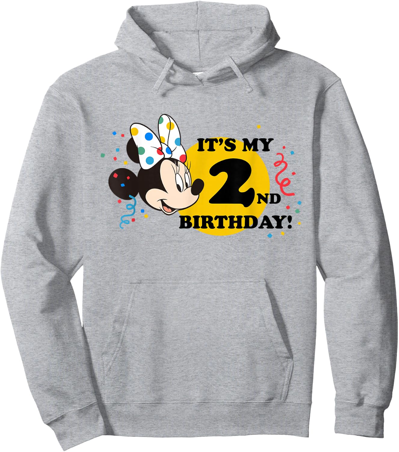 Disney Minnie Mouse 2nd Birthday Hoodie - Hoodie | Ash