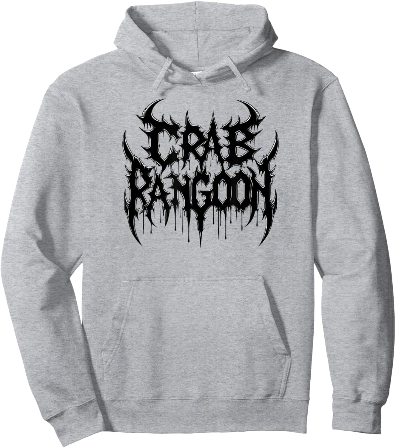 CRAB RANGOON Metal Shirt Dank Meme Funny Heavy Metal Cursed Hoodie - Hoodie | Ash