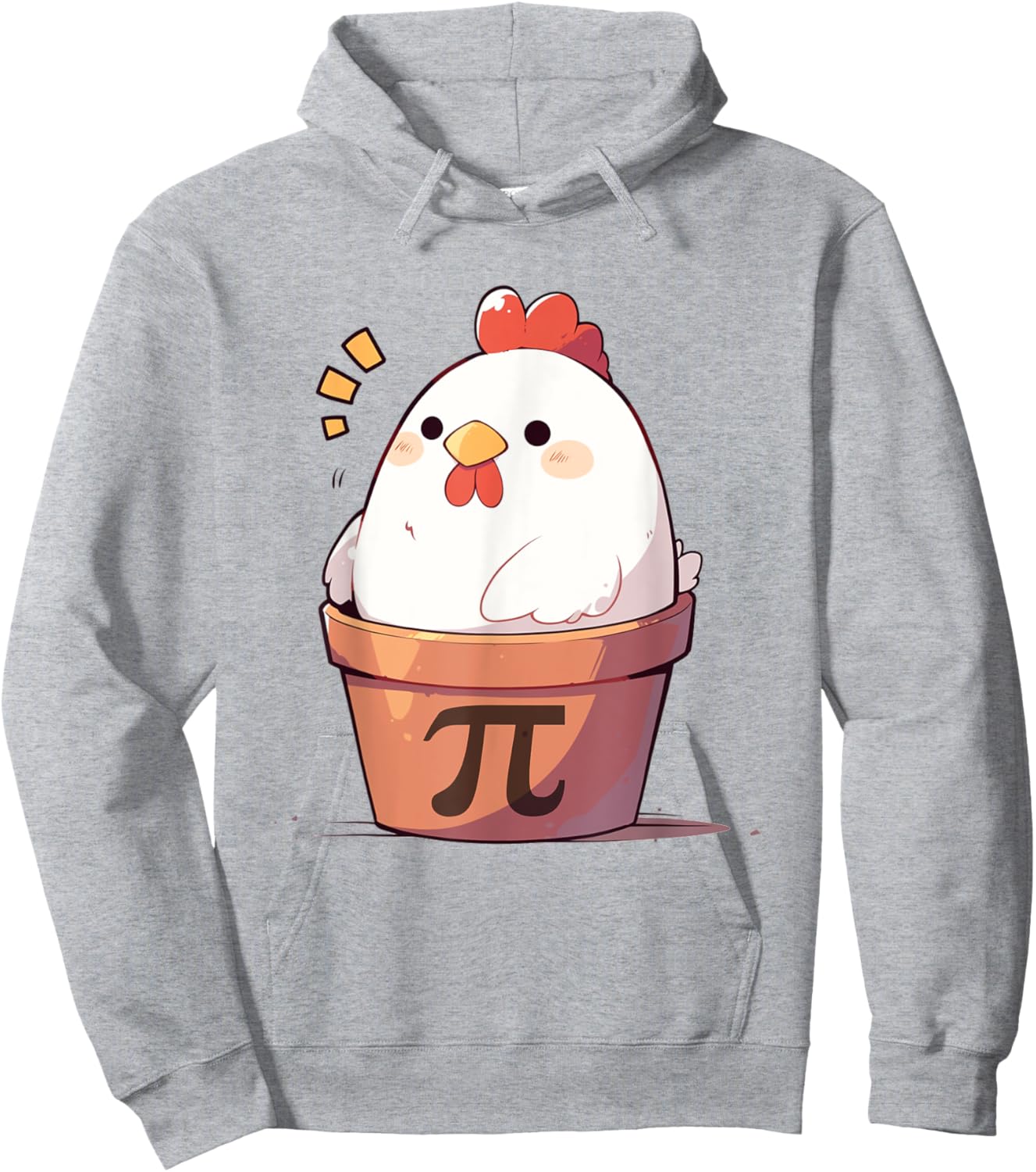Chicken Pot PI Day Men Women Kids Math Teacher Gifts Hoodie - Hoodie | Ash