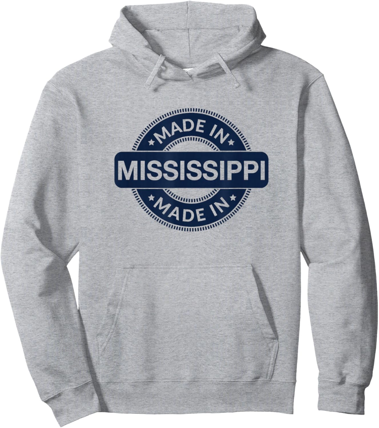 MISSISSIPPI Home - Born / Made in MISSISSIPPI Label Classic Hoodie - Hoodie | Ash
