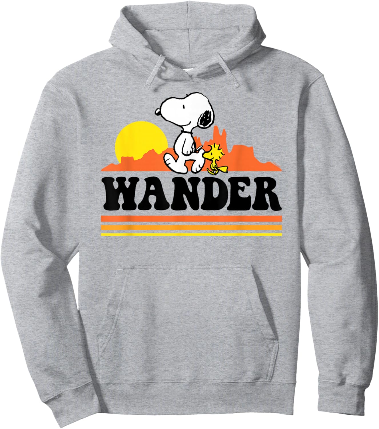 Peanuts - Snoopy Woodstock Wander Hoodie - Hoodie | Ash