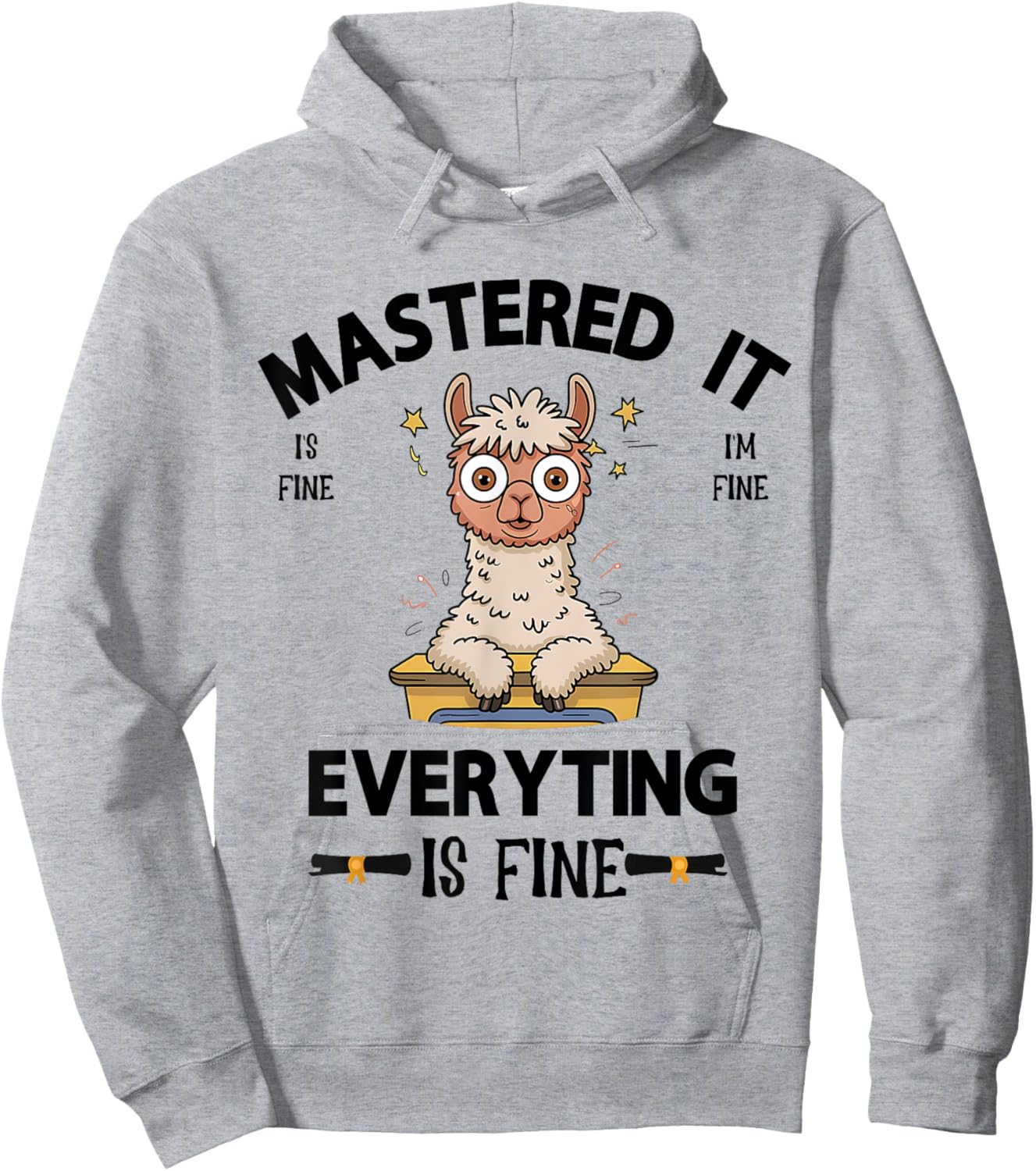 Masters Mastered It Alpaca Graduate Master Degree Graduation Hoodie - Hoodie | Ash