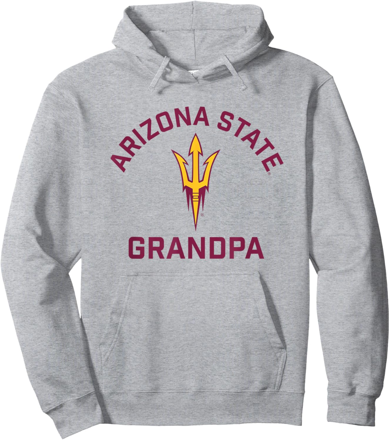 Arizona State University Sun Devils Arched Grandpa Hoodie - Hoodie | Ash