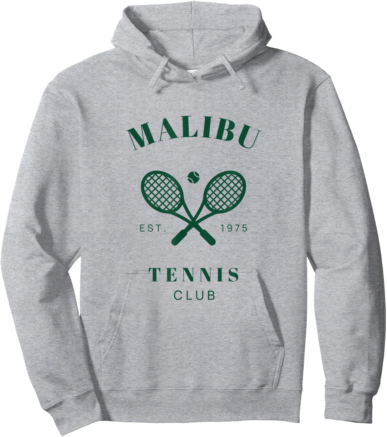 Malibu California Preppy Tennis Club Green Hoodie - Hoodie | Ash