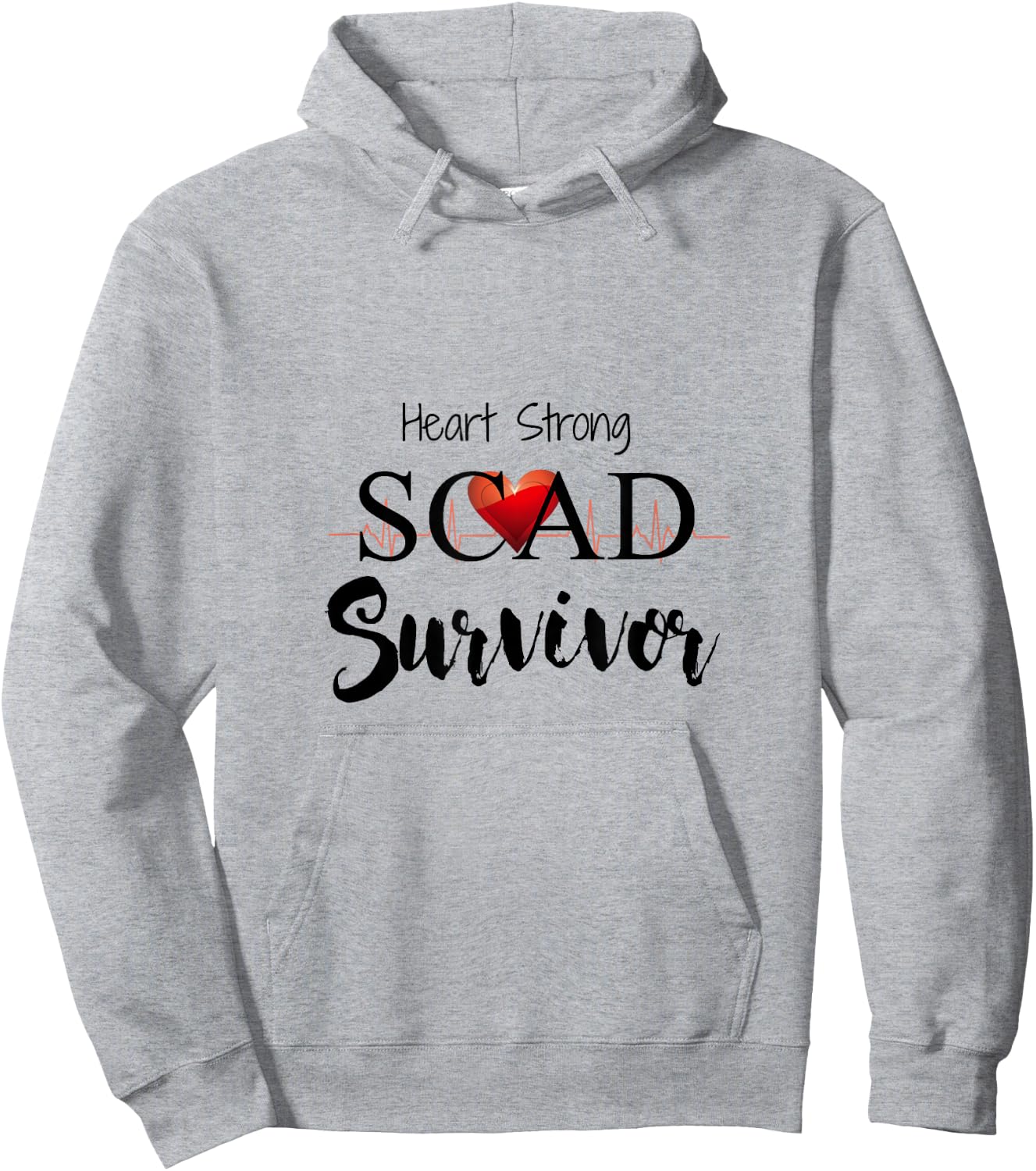 SCAD Heart Attack Women Warrior Survivor Cardiac Hoodie - Hoodie | Ash