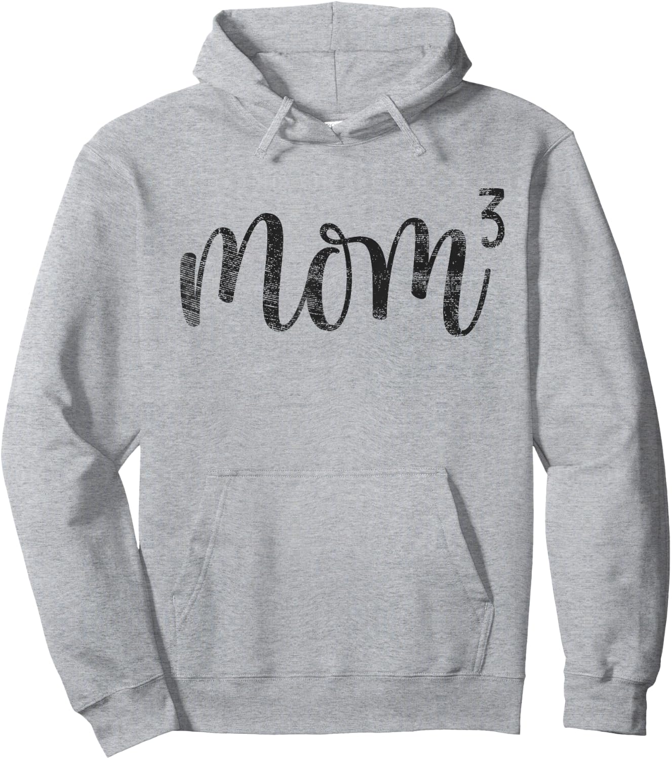Mom3 Mom Cubed Mother of Three Mama of 3 Gifts Mothers Day Hoodie - Hoodie | Ash