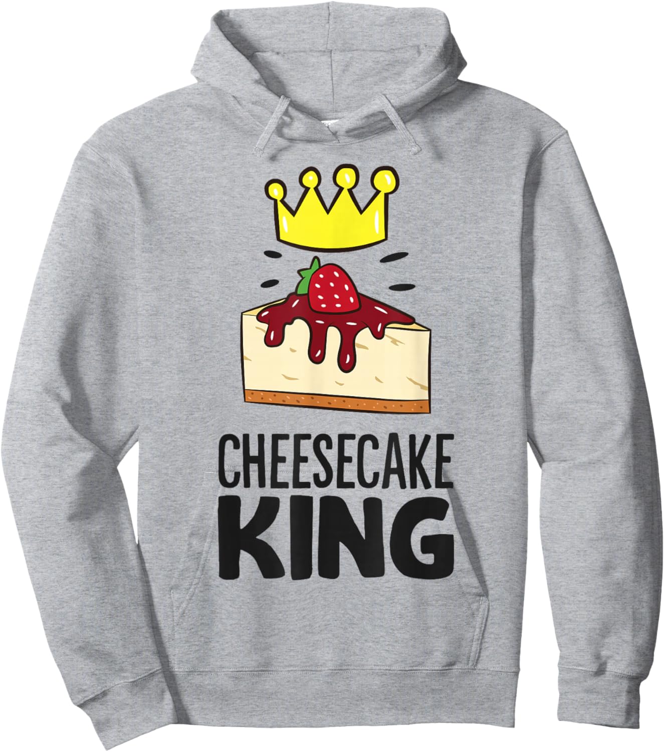 Cheesecake King Men Boys Strawberry Cheesecake Hoodie - Hoodie | Ash