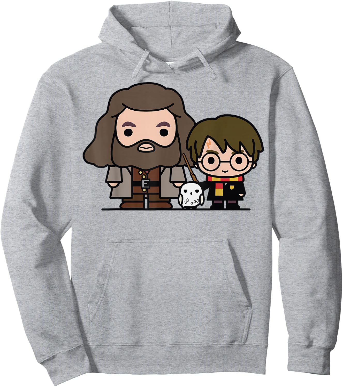 Harry Potter Hagrid & Hedwig Chibi Small Hoodie - Hoodie | Ash