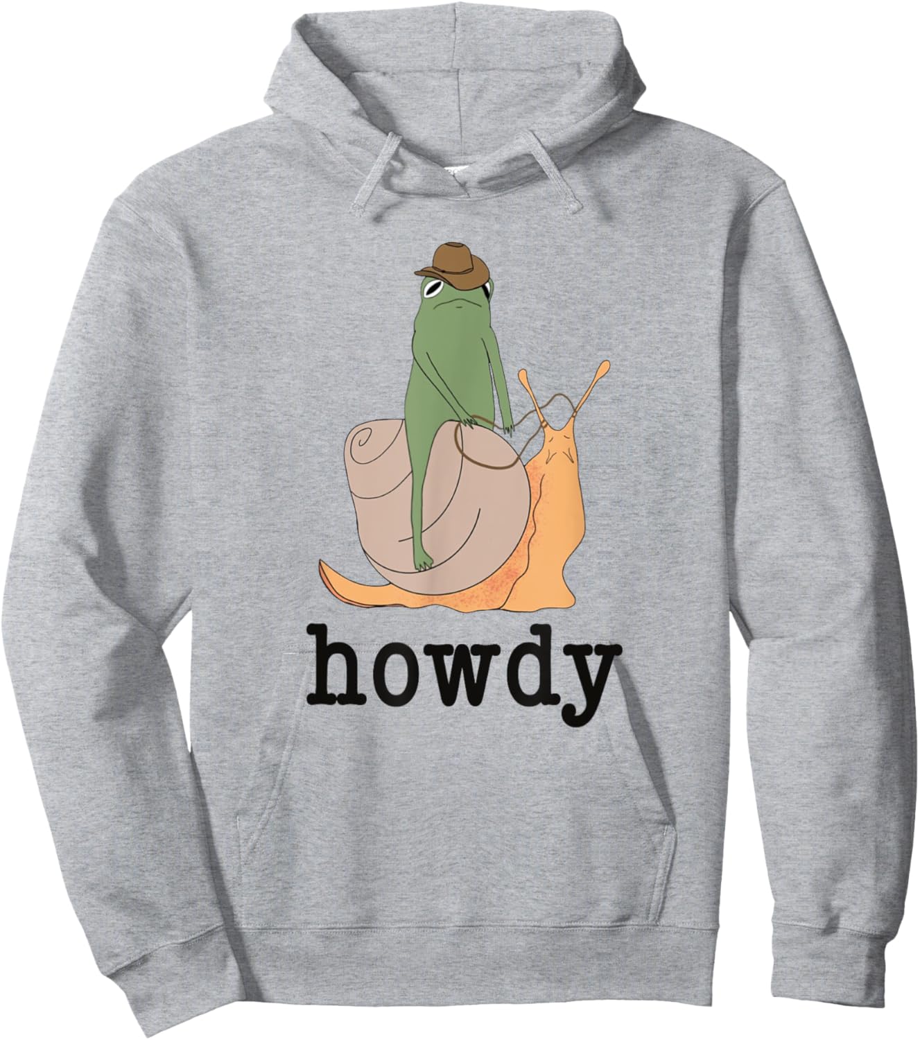 Snail Ridin' Frog, Howdy Frog, Cowboy Frog Meme Hoodie - Hoodie | Ash