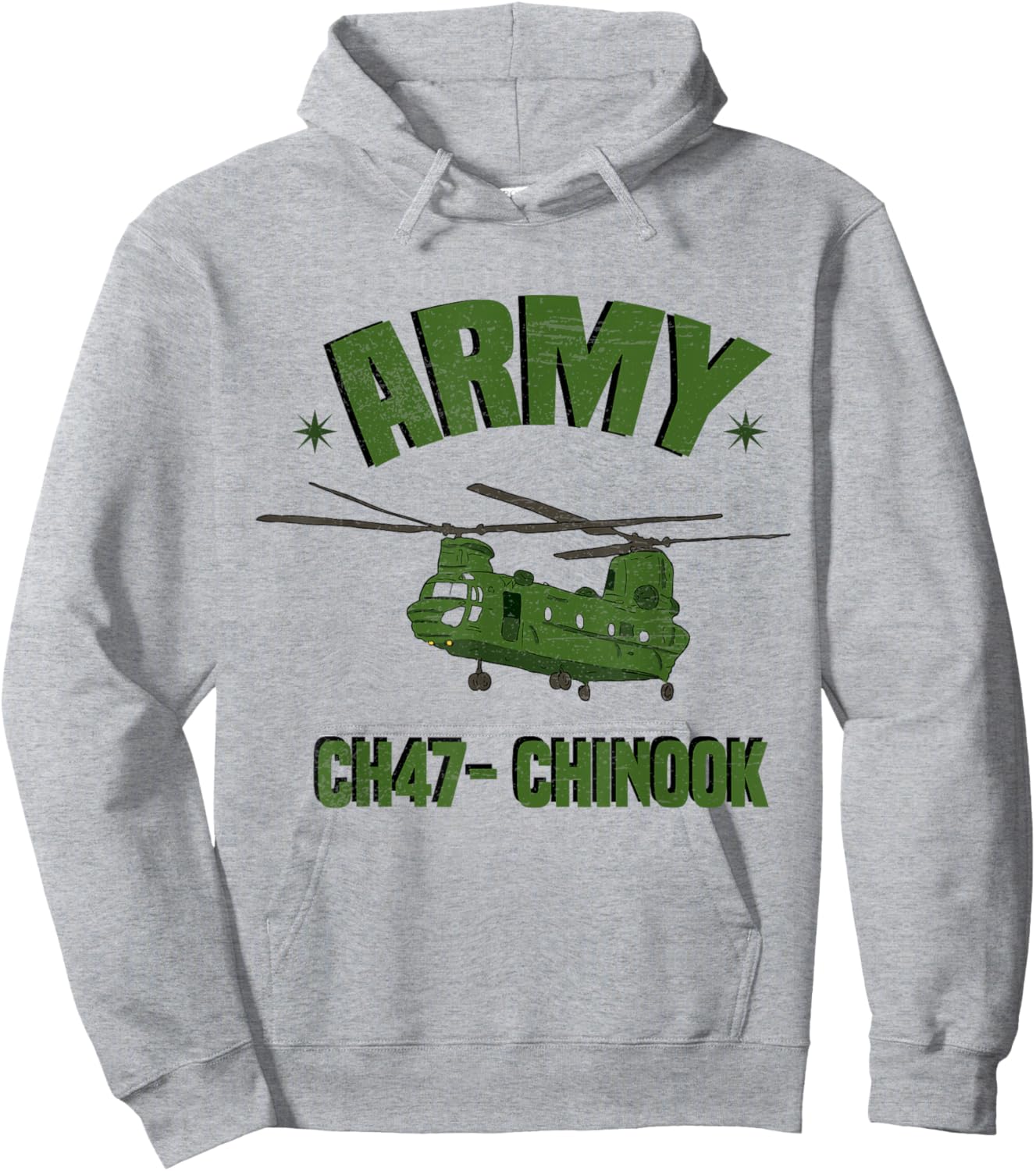 Army Ch-47 Chinook Helicopter Hoodie - Hoodie | Ash
