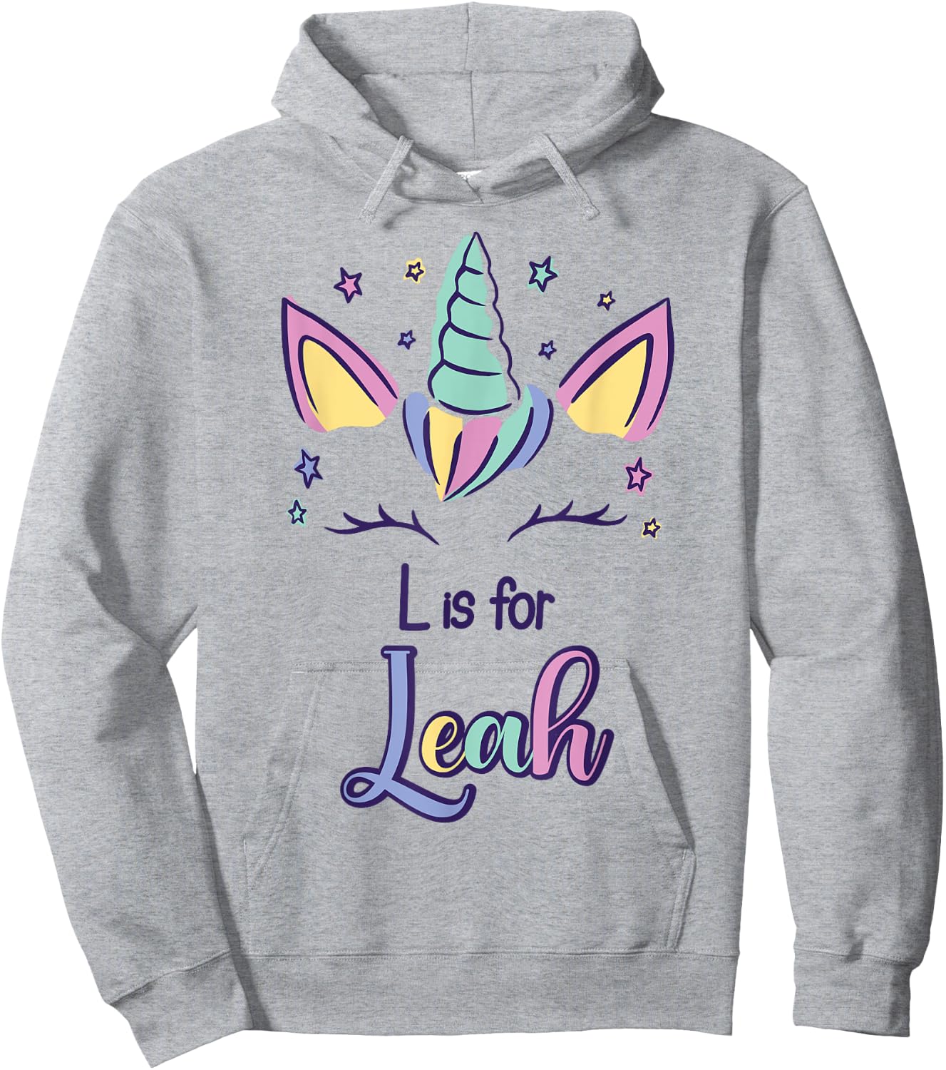 First Name Leah Personalized L Is For Leah Hoodie - Hoodie | Ash
