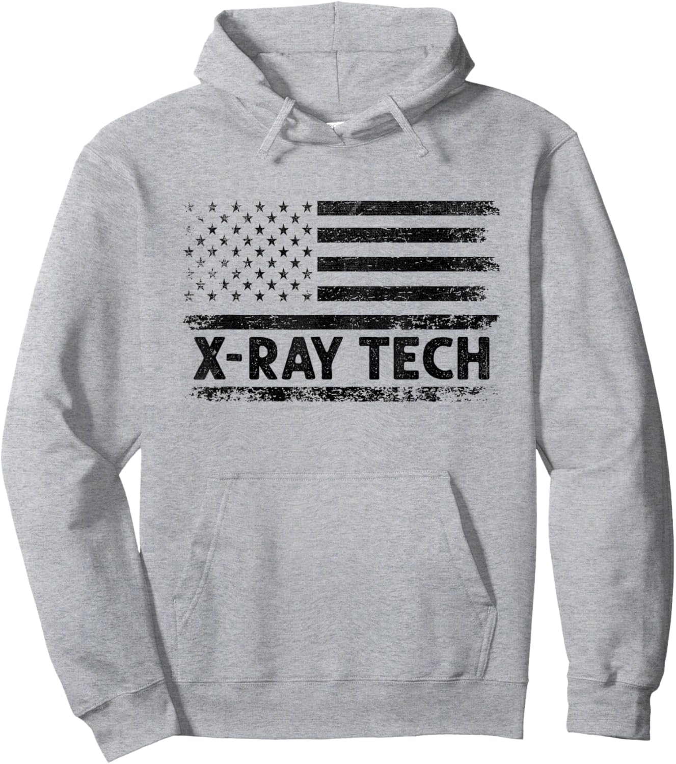 American USA Flag X-Ray Tech Radiology Radiologist Rad Tech Hoodie - Hoodie | Ash