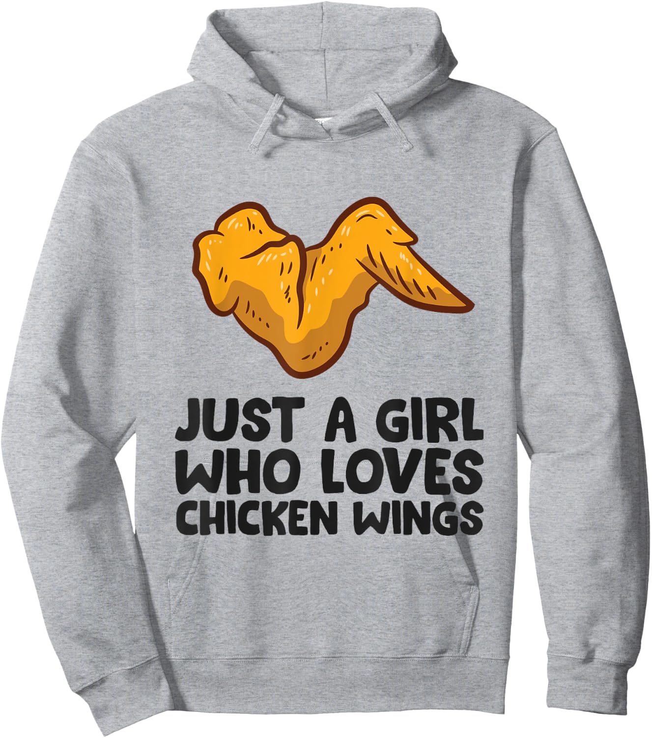 Funny Chicken Wing Just a Girl Who Loves Chicken Wings Hoodie - Hoodie | Ash