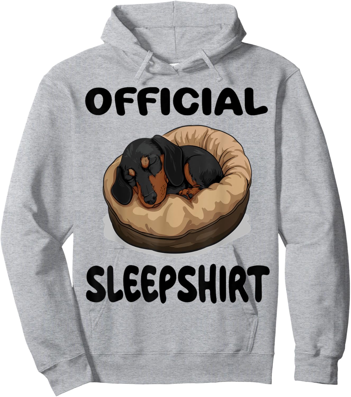 Dachshund Doxie Dog Official Sleepshirt Pajamas Nightgown Hoodie - Hoodie | Ash