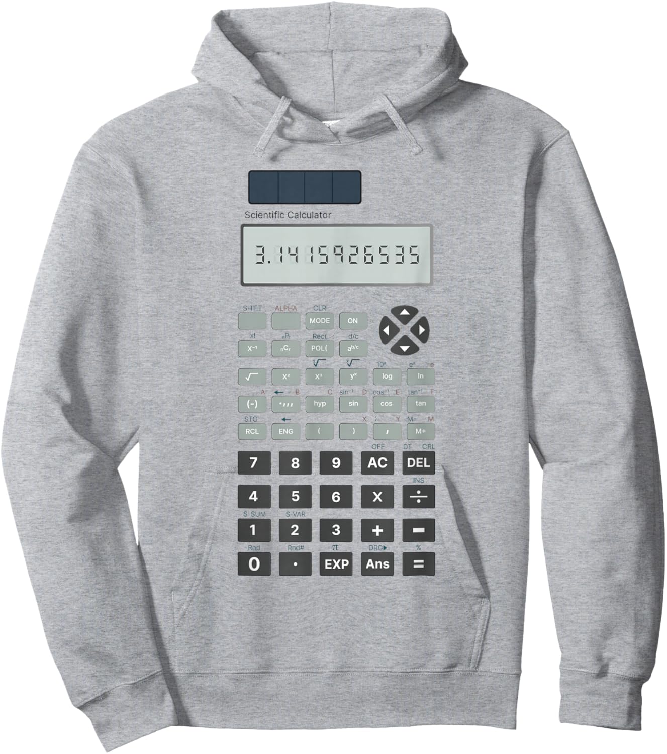 Scientific Calculator Halloween Costume Pretend Graphic Hoodie - Hoodie | Ash