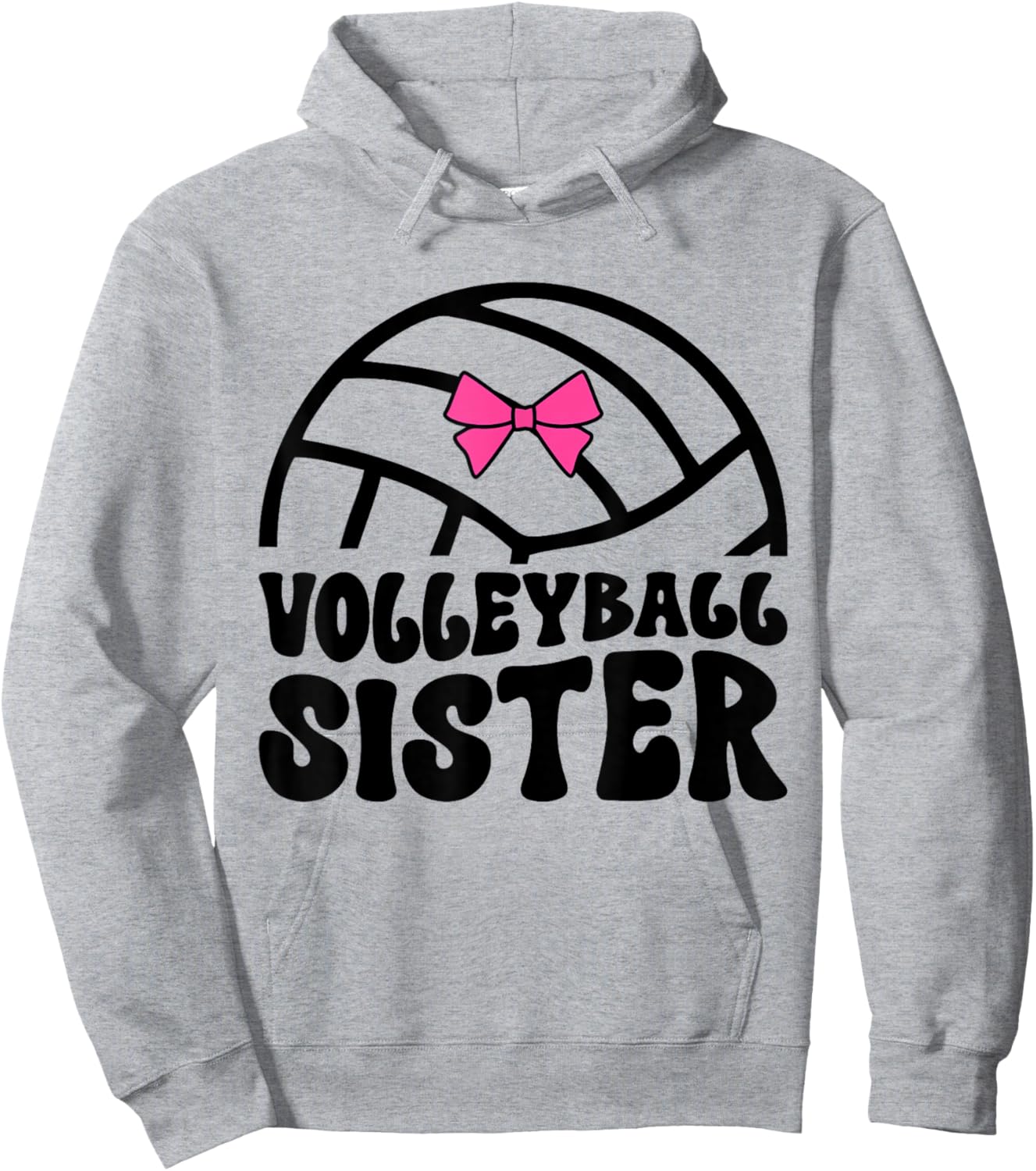 Volleyball Sister Of A Volleyball Player Sister Hoodie - Hoodie | Ash