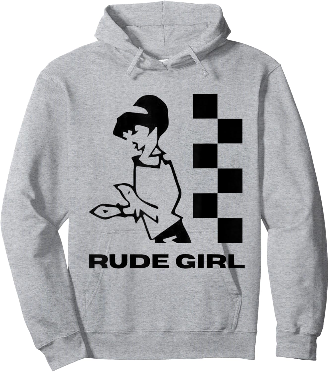 2 Tone Ska Rude Beat Girl Hoodie - Hoodie | Ash