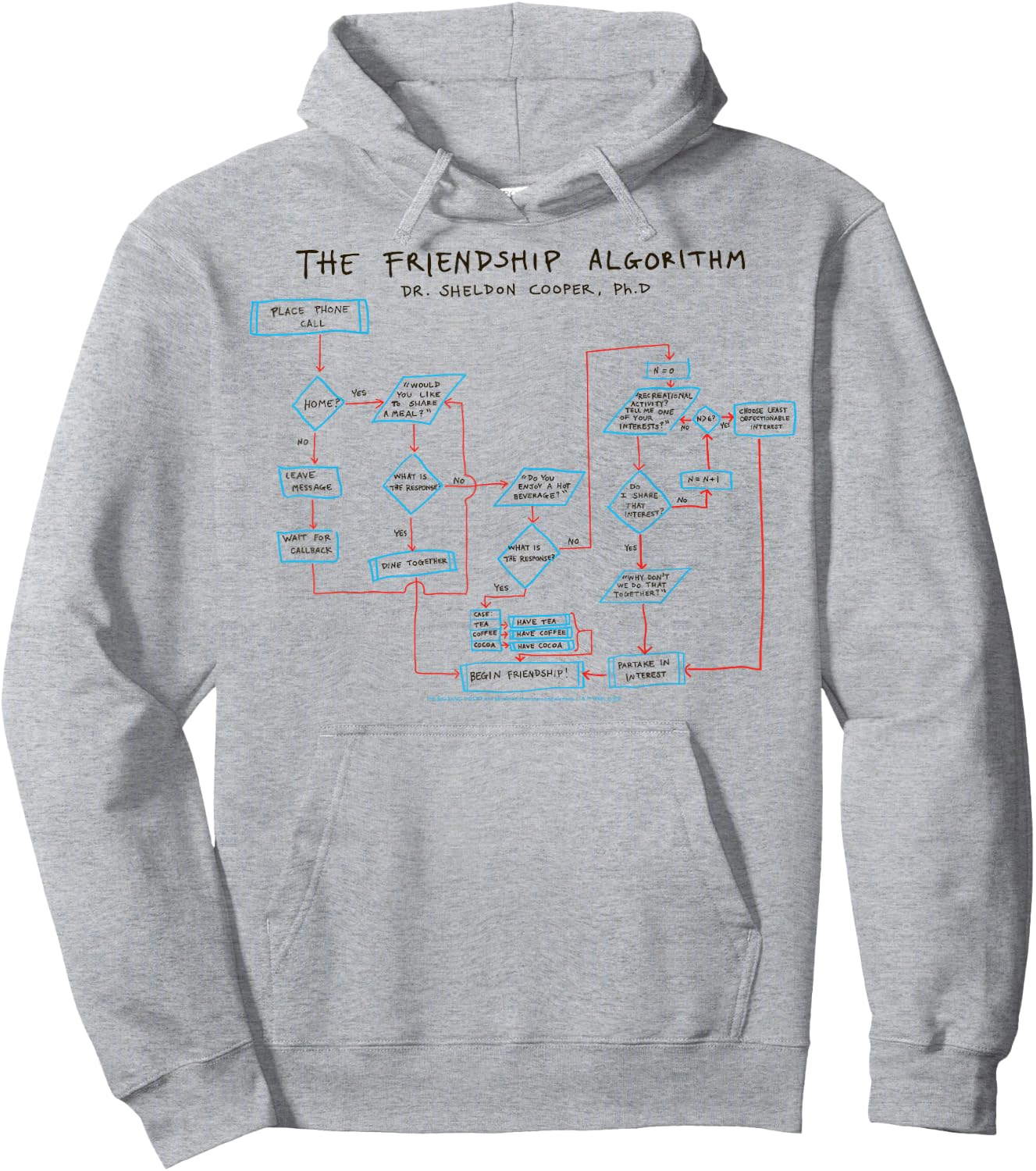 The Big Bang Theory The Friendship Algorithm Hoodie - Hoodie | Ash