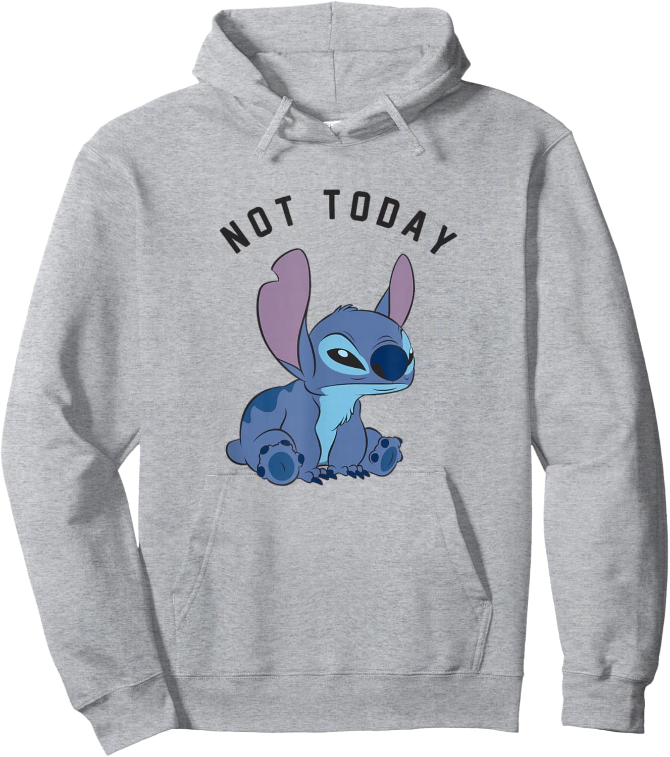 Disney Lilo & Stitch Not Today Sleepy Stitch Portrait Hoodie - Hoodie | Ash