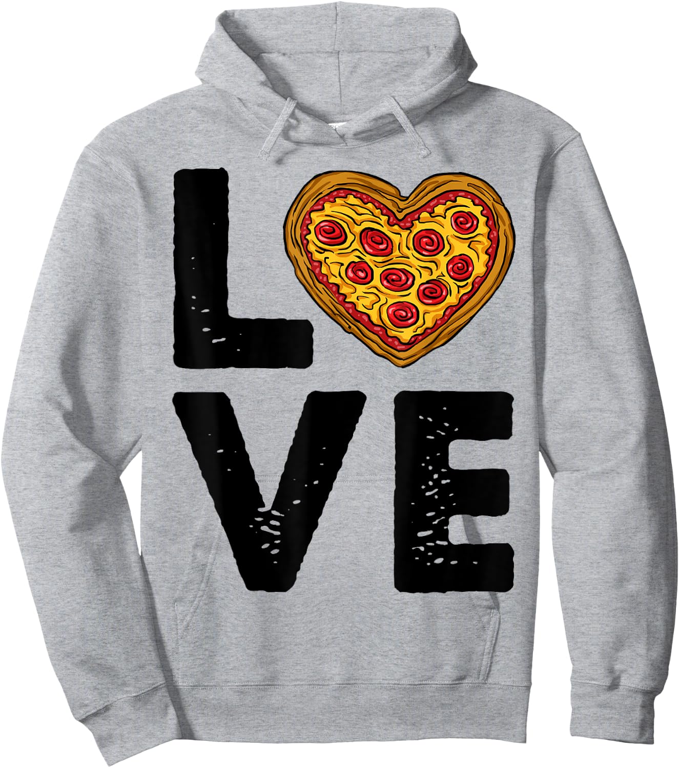 Love Pizza Girl Funny Women Gift Hoodie - Hoodie | Ash