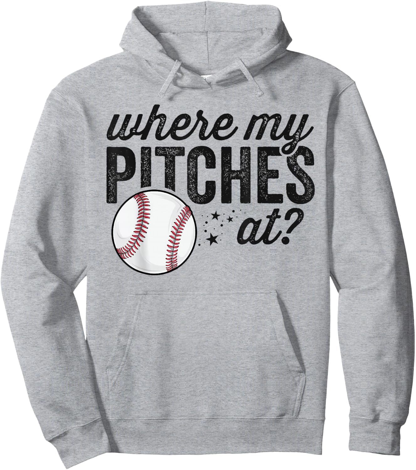 Where My Pitches at Funny Mom Baseball Shirt Gift Softball Hoodie - Hoodie | Ash