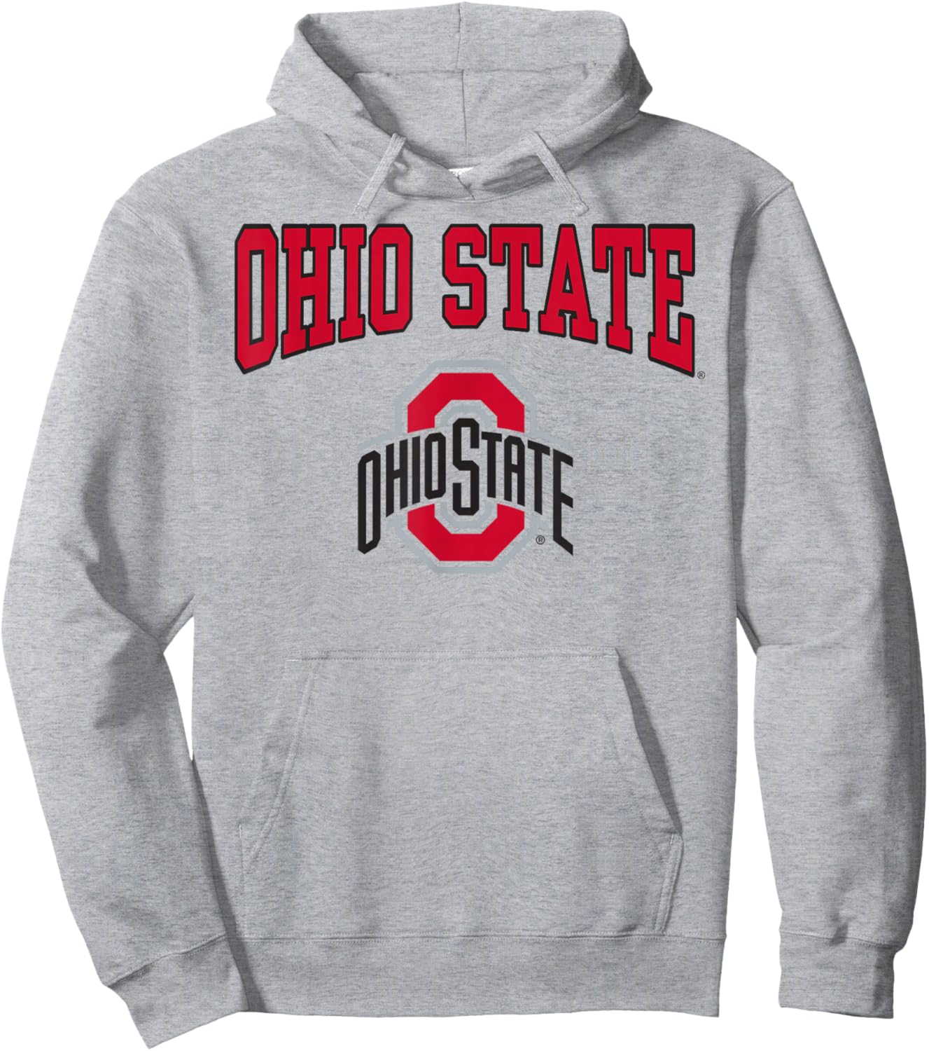 Ohio State Buckeyes Arch Logo White Officially Licensed Hoodie - Hoodie | Ash