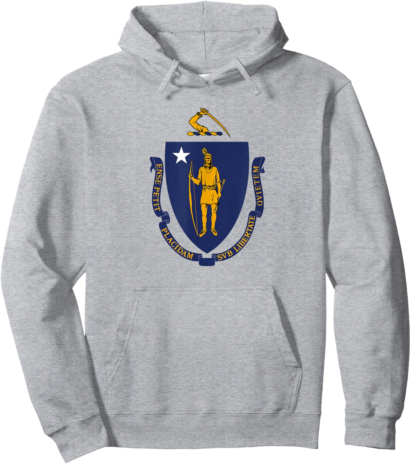 Flag of Massachusetts Hoodie - Hoodie | Ash