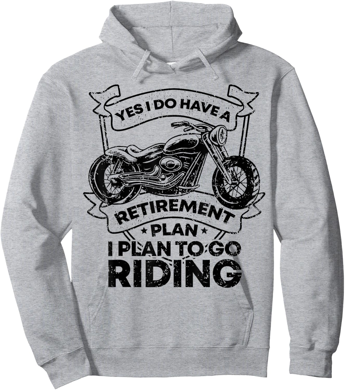 Retirement Plan Riding Motorcycle Lovers Riders Biker Gift Hoodie - Hoodie | Ash