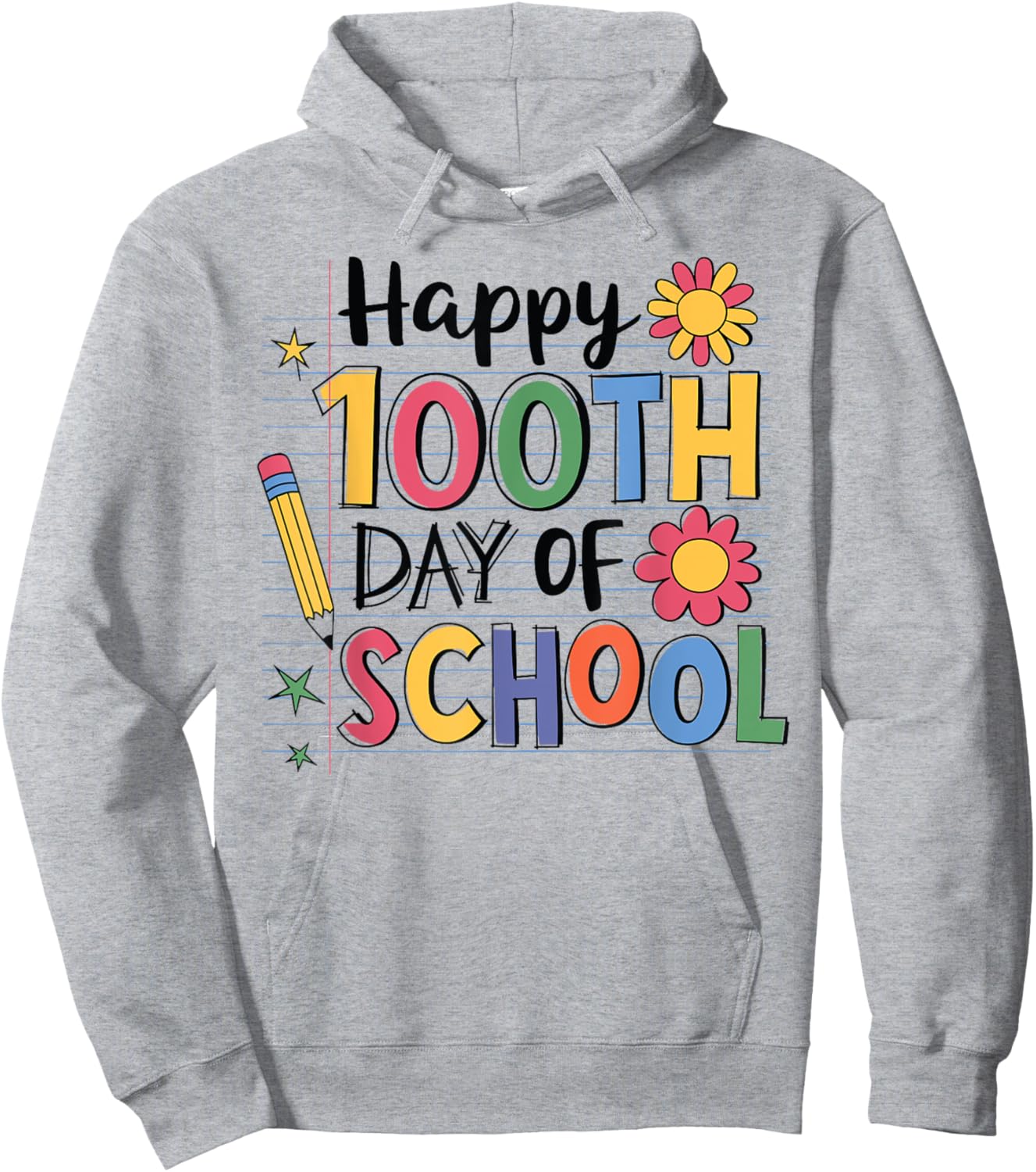 Happy 100 Days Of School Teacher Student Women Kids Girls Hoodie - Hoodie | Ash