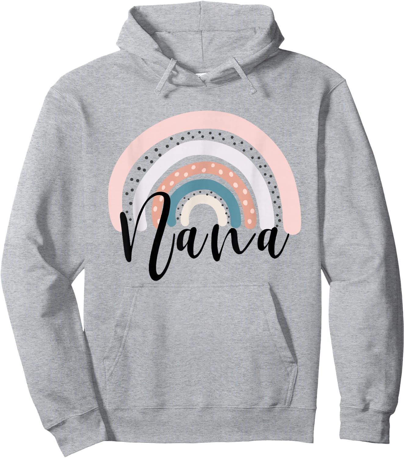 Nana Rainbow Grandma Christmas Mother's Day Hoodie - Hoodie | Ash