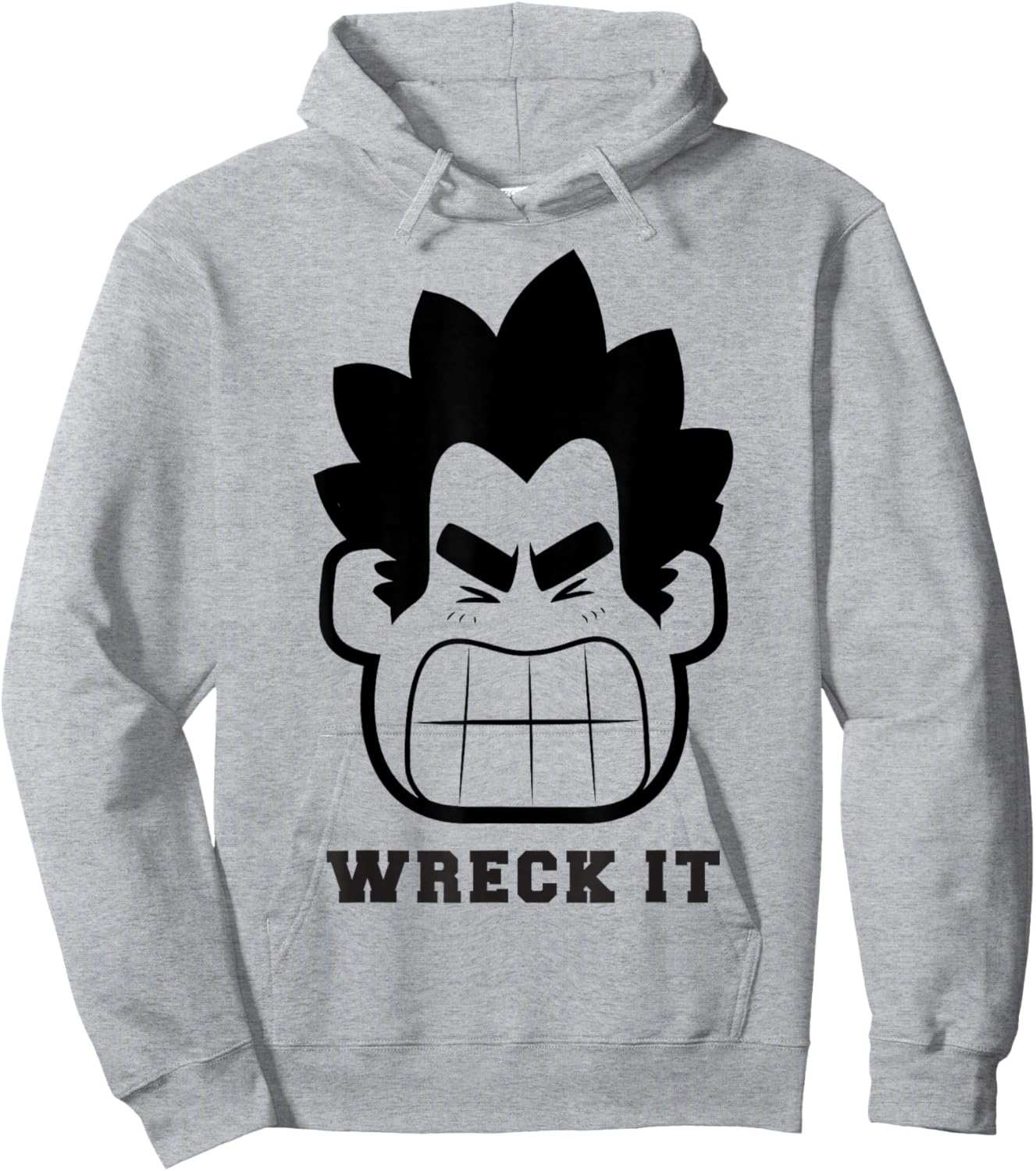 Disney Wreck-It Ralph Wreck It Angry Ralph Big Face Hoodie - Hoodie | Ash