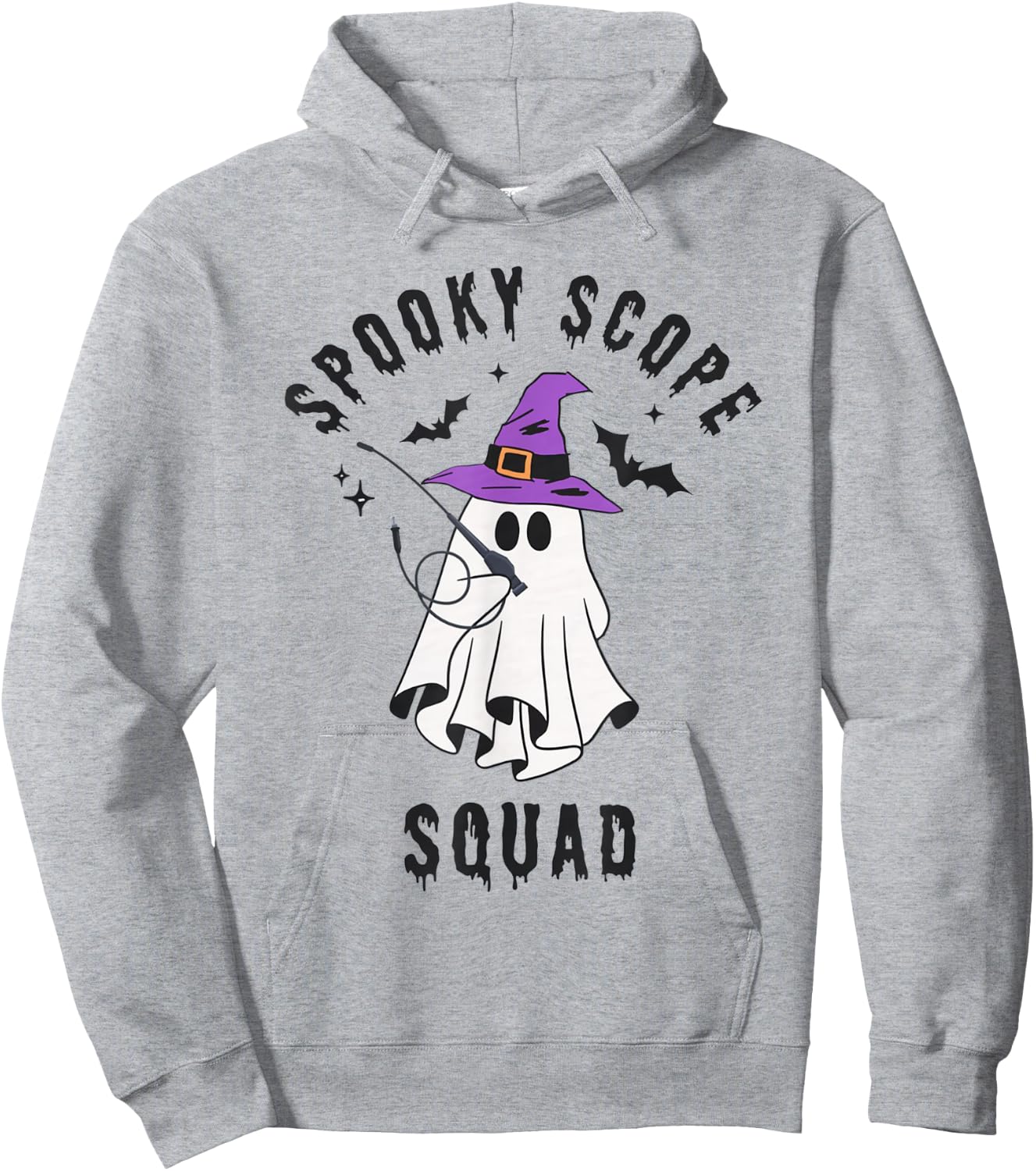 Spooky Scope Squad Halloween Ghost GI Nurse Endoscopy Nurse Hoodie - Hoodie | Ash