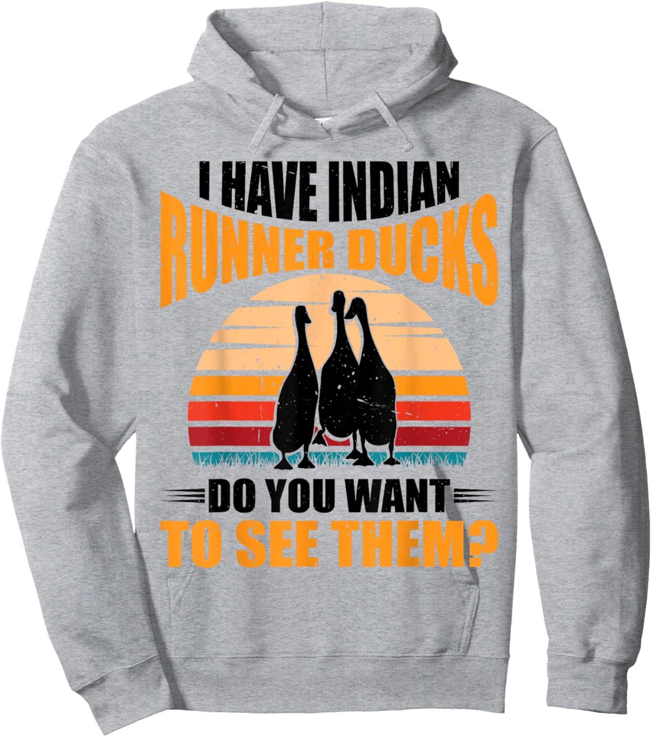 Duck Lover Indian Runner Duck Food Indian Runner Duck Toys Hoodie - Hoodie | Ash