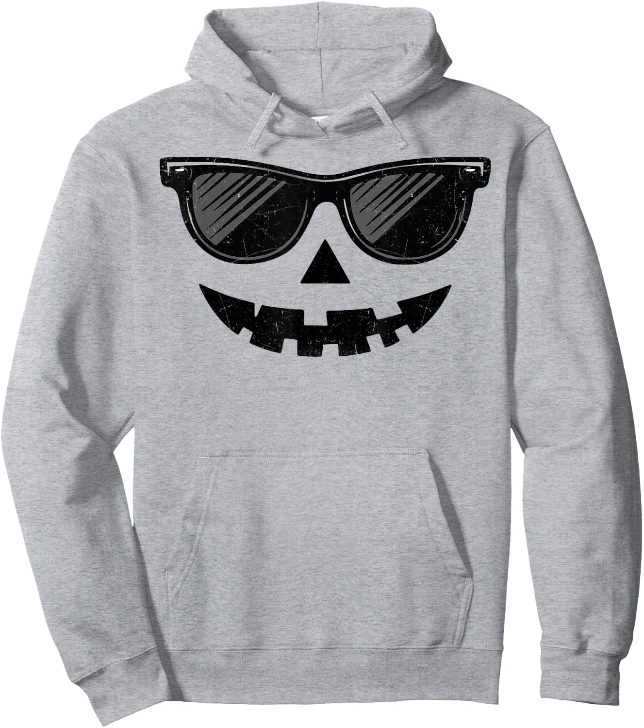 Funny Jack O Lantern Face Pumpkin Halloween Costume Men Boys Hoodie - Hoodie | Ash