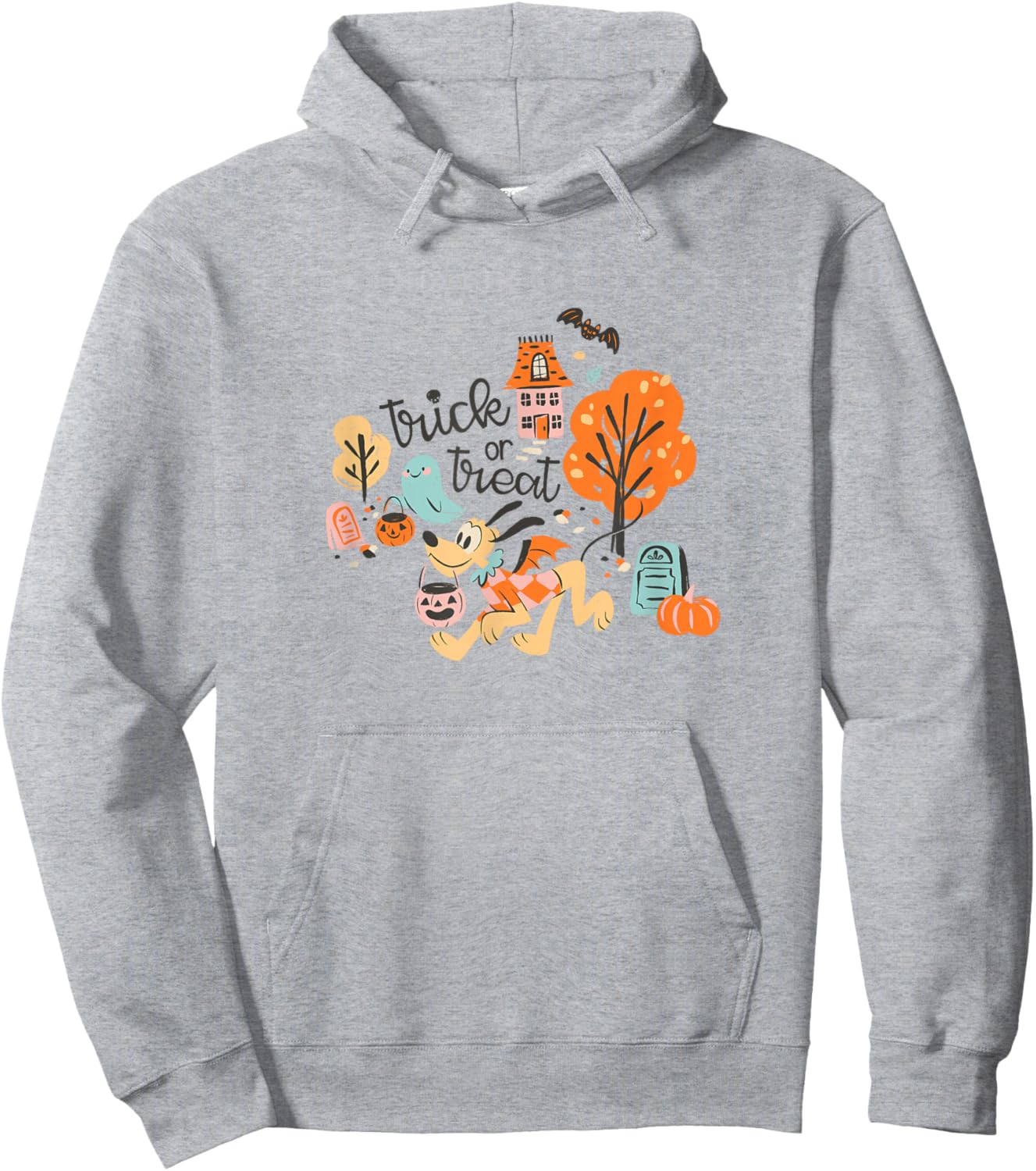 Disney Mickey and Friends Halloween Trick Or Treat Pluto Hoodie - Hoodie | Ash