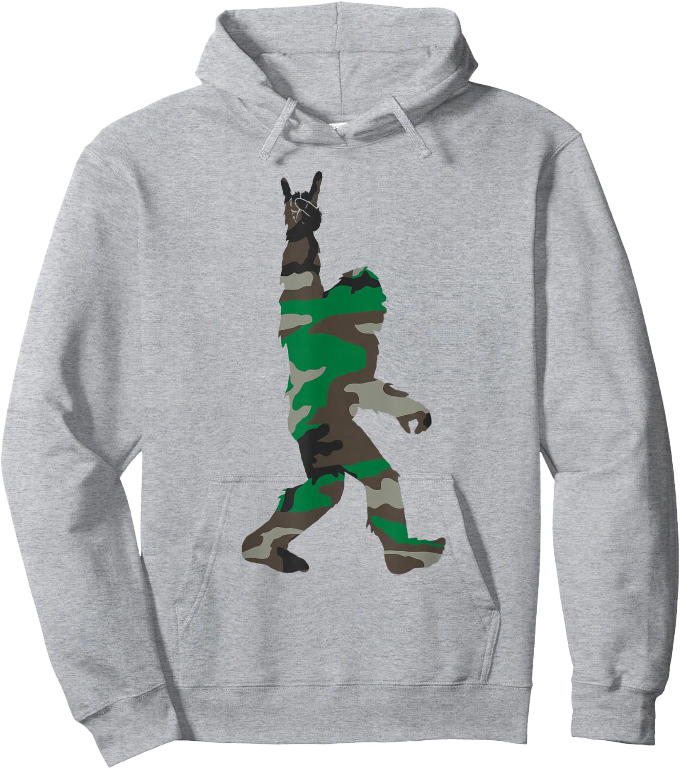 Bigfoot Rock and Roll Orange Camo Hunting Safety Gift Hoodie - Hoodie | Ash