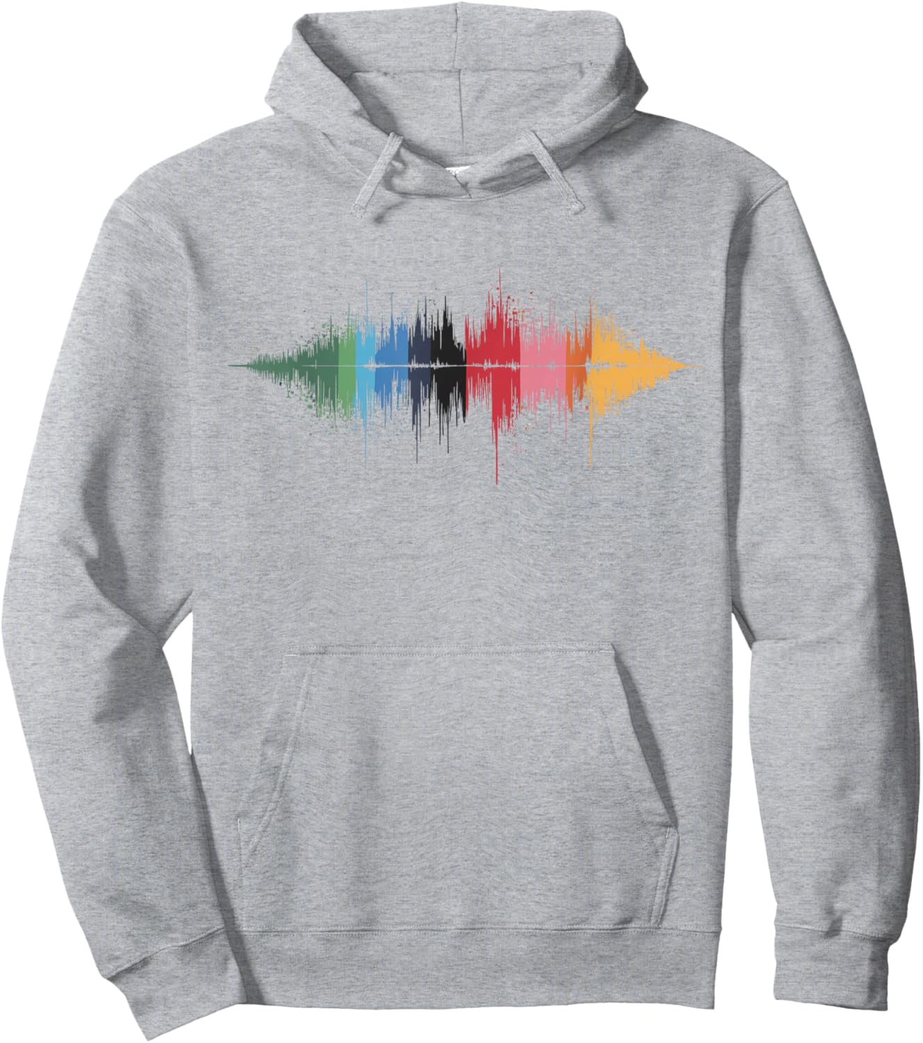 SoundWave Song Art Watercolor Audio Wave Producer Men Women Hoodie - Hoodie | Ash