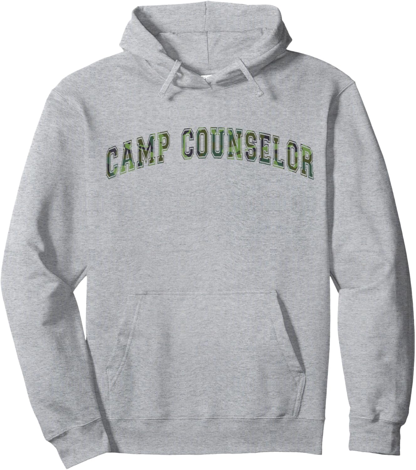Camo CAMP COUNSELOR Summer Campground Crew Trainer Director Hoodie - Hoodie | Ash