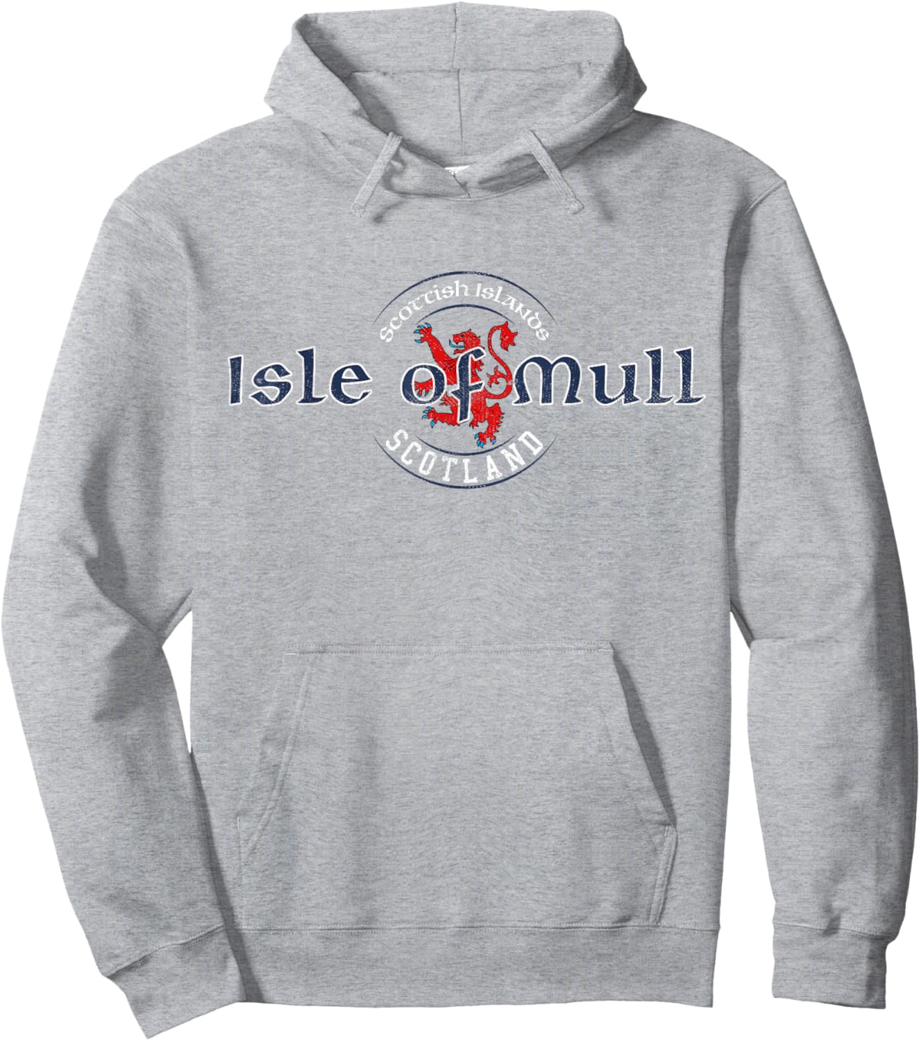 Isle of Mull Scotland Scottish Islands Distressed Hoodie - Hoodie | Ash