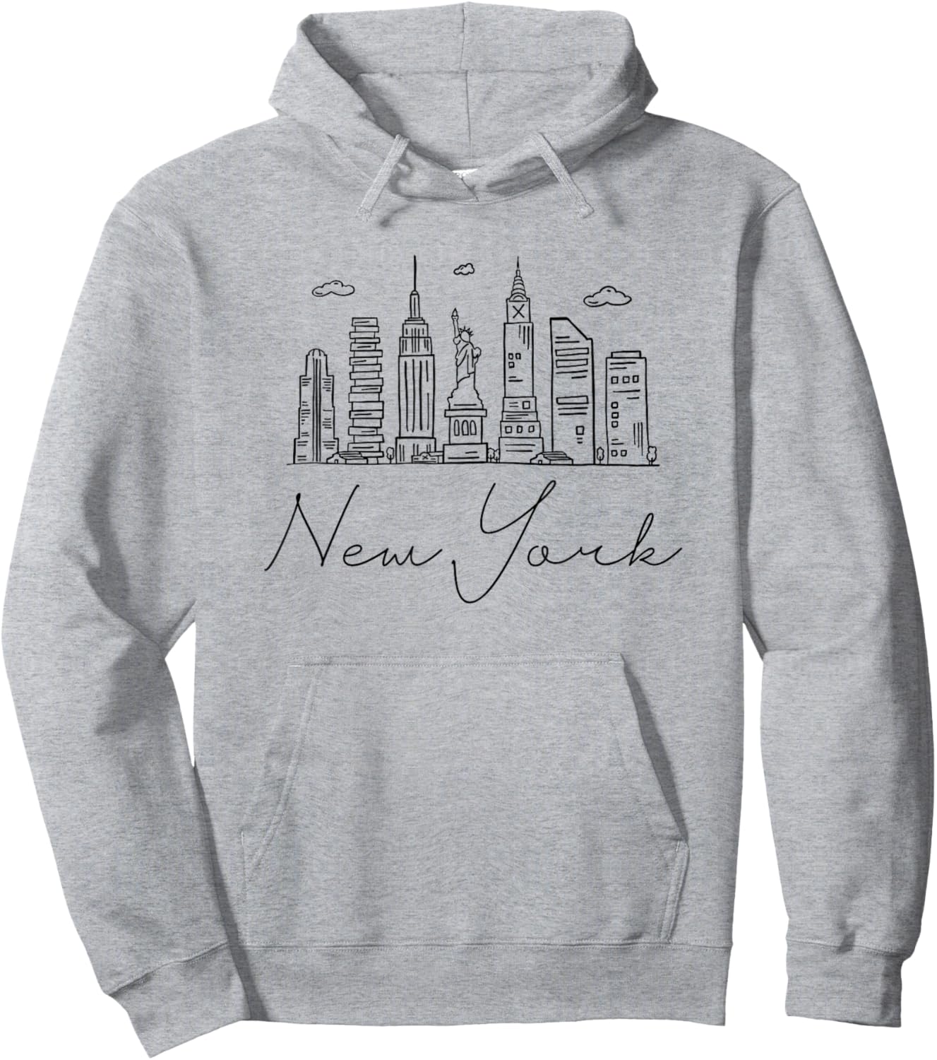New York Skyline Hoodie - Hoodie | Ash