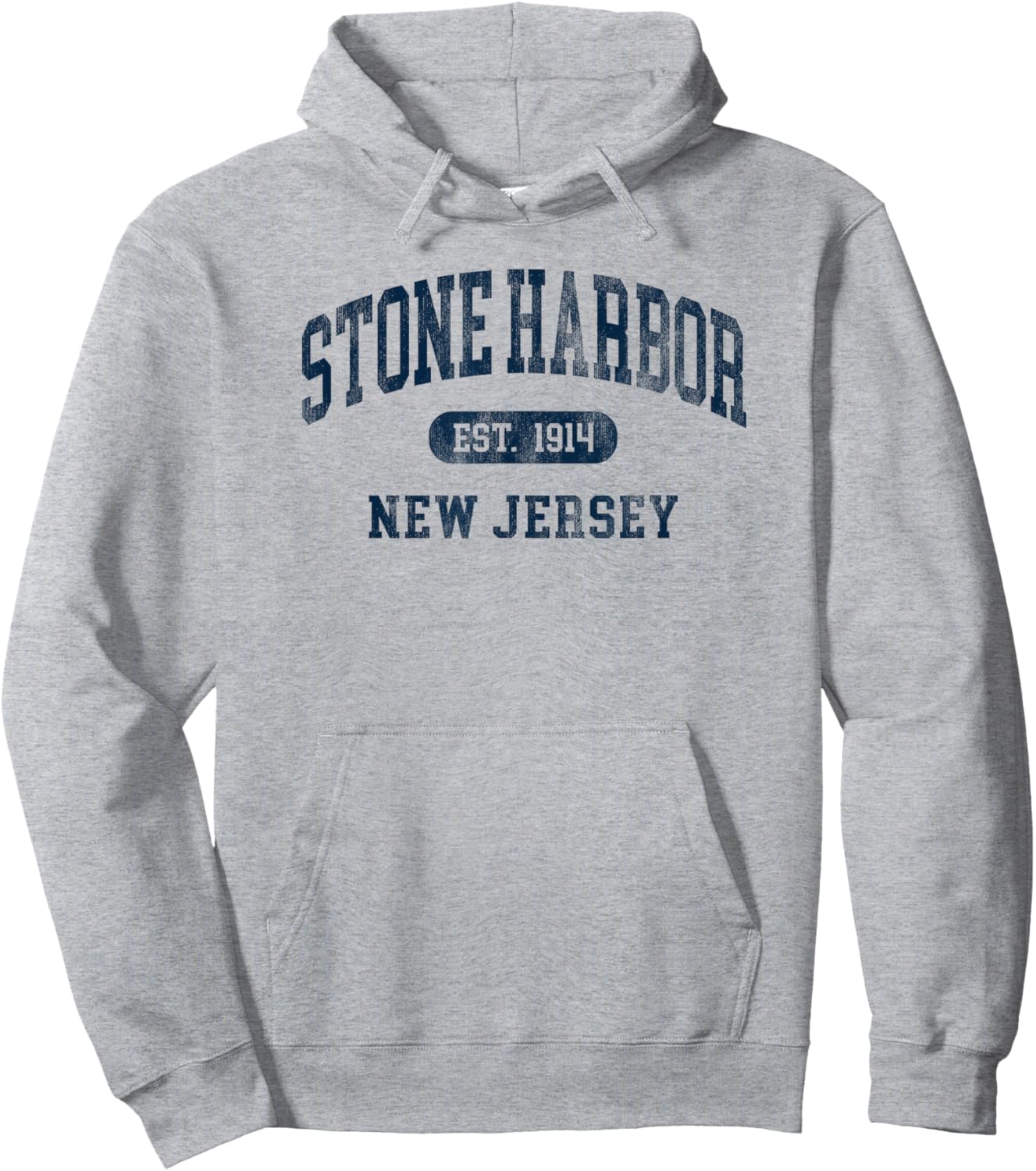 Stone Harbor New Jersey Retro Preppy Throwback Hoodie - Hoodie | Ash