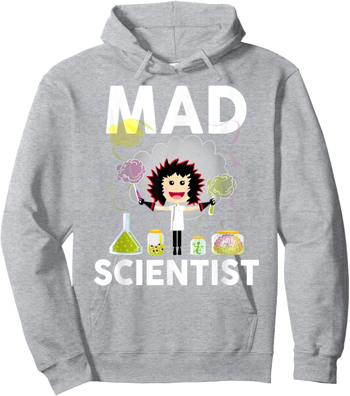 Mad Scientist Shirt Kids Boys Youth Adult Funny Science Hoodie - Hoodie | Ash