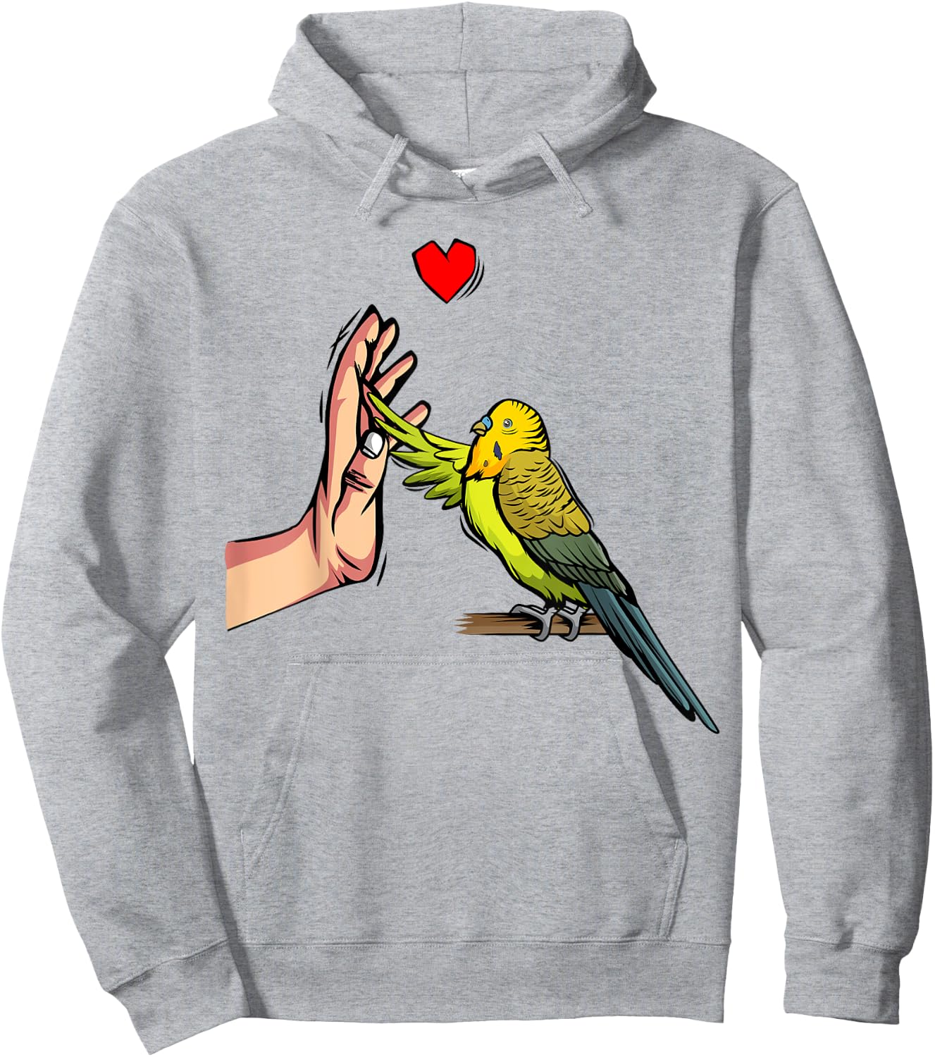 Budgie Love Parakeet Budgerigar Gift Hoodie - Hoodie | Ash