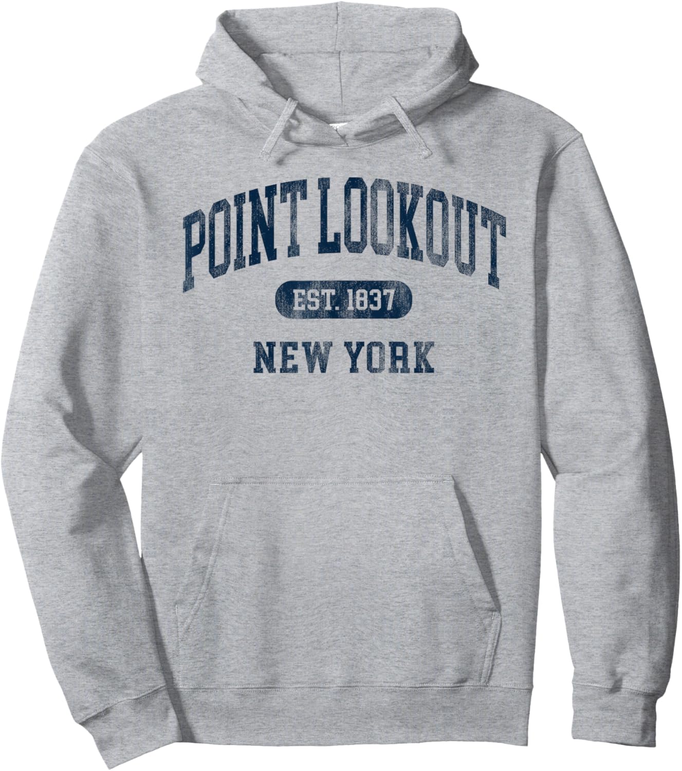 Point Lookout New York NY Retro Preppy Throwback Souvenir Hoodie - Hoodie | Ash