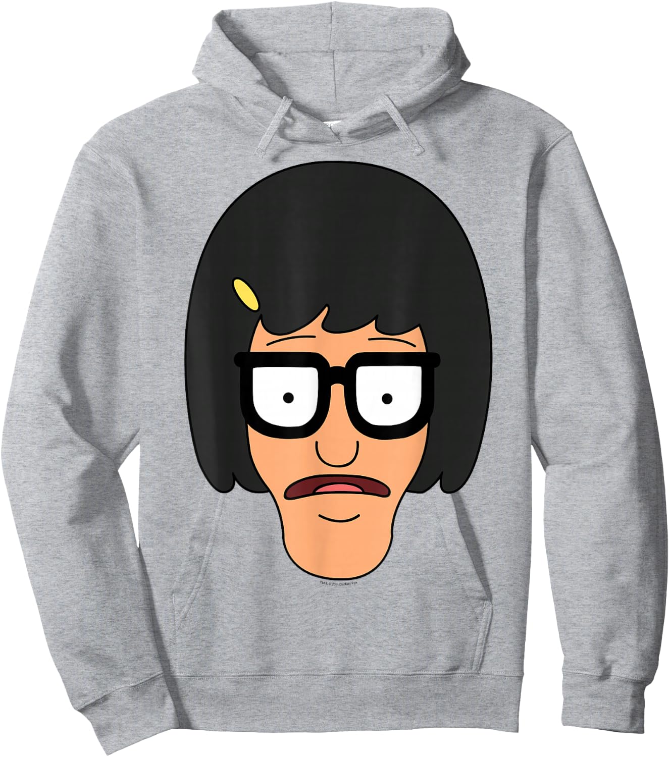 Bob's Burgers Tina Big Face Hoodie - Hoodie | Ash