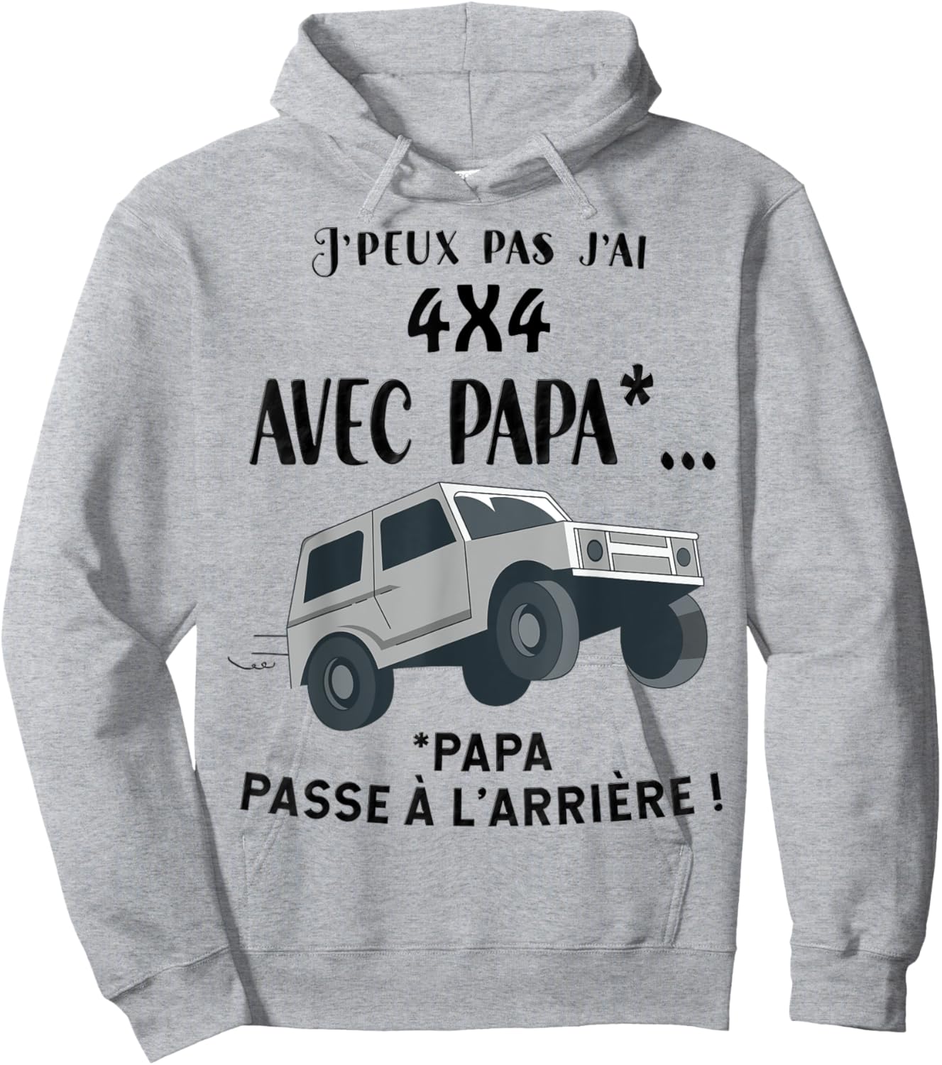 Child Car 4x4 With Dad Funny Adventure Son Or Daughter , white, S Hoodie - Hoodie | Ash